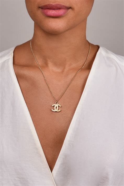 metallic chanel enamel cc necklace in white|chanel dress necklace.